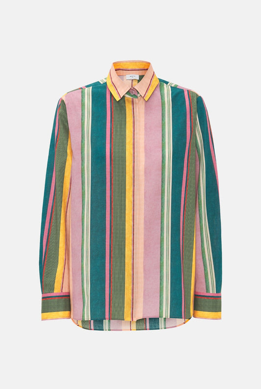 Multicolor striped cotton shirt Shirts & blouses Mirto 