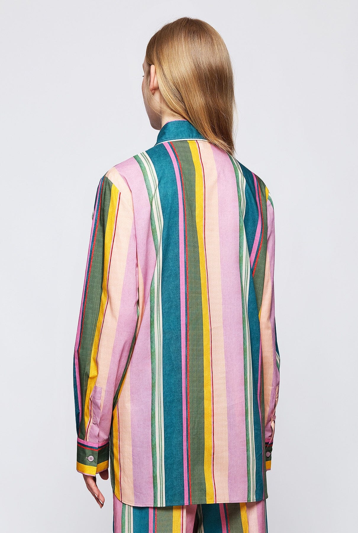 Multicolor striped cotton shirt Shirts & blouses Mirto 