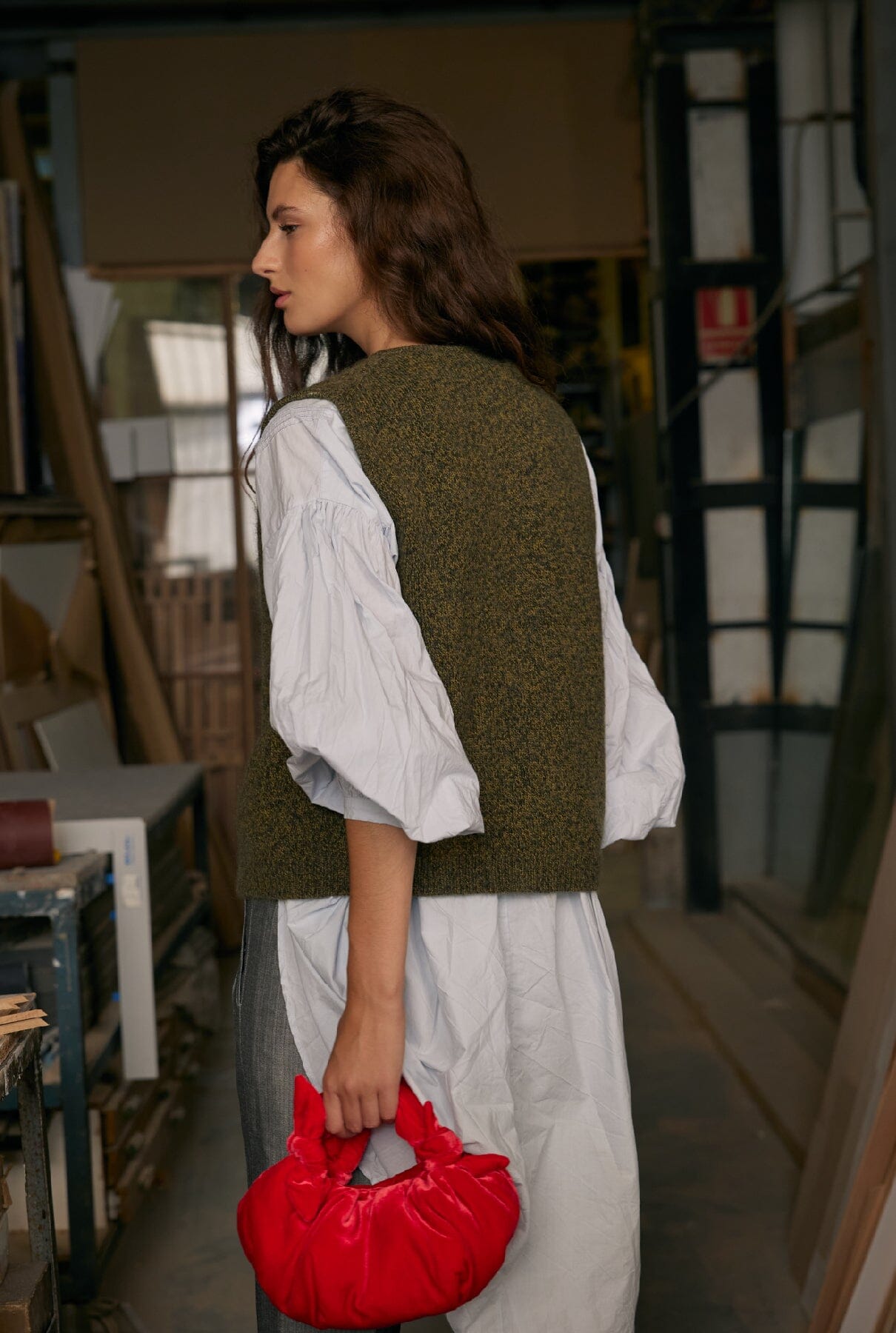 Mumi bow vest - Green Vests Laia Alen 