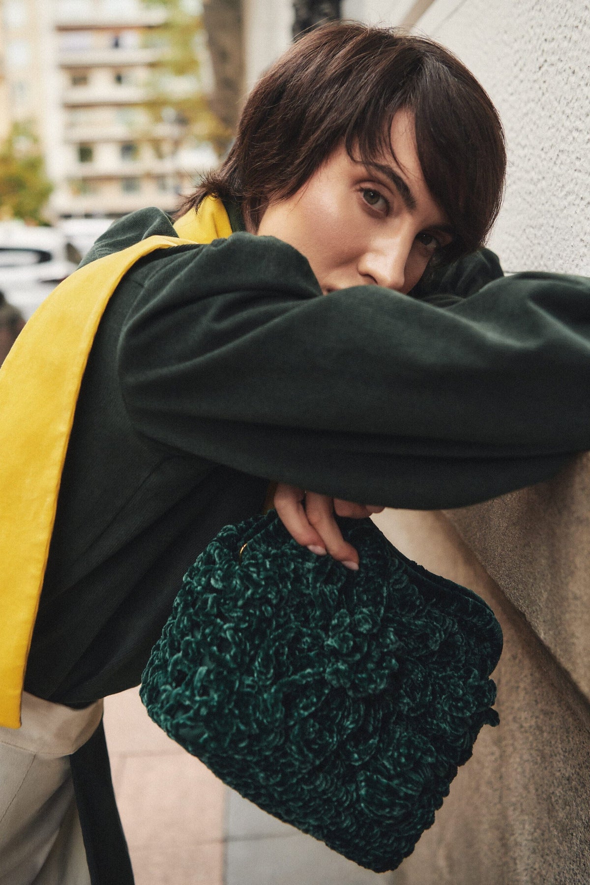 Musgo Green Clutch Hand bags SOY FASCINANTE 