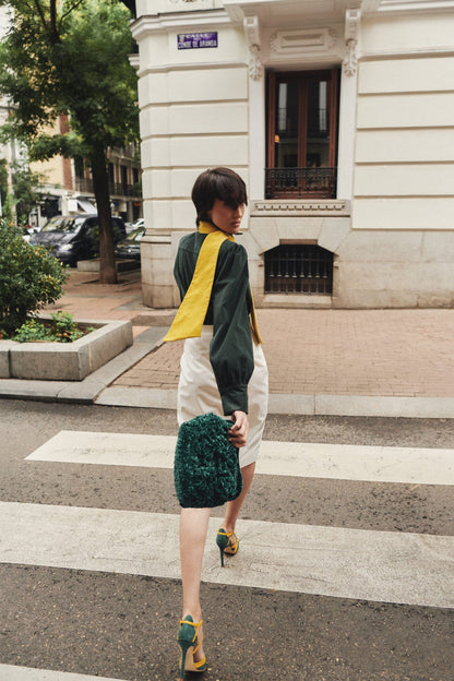 Musgo Green Clutch Hand bags SOY FASCINANTE 