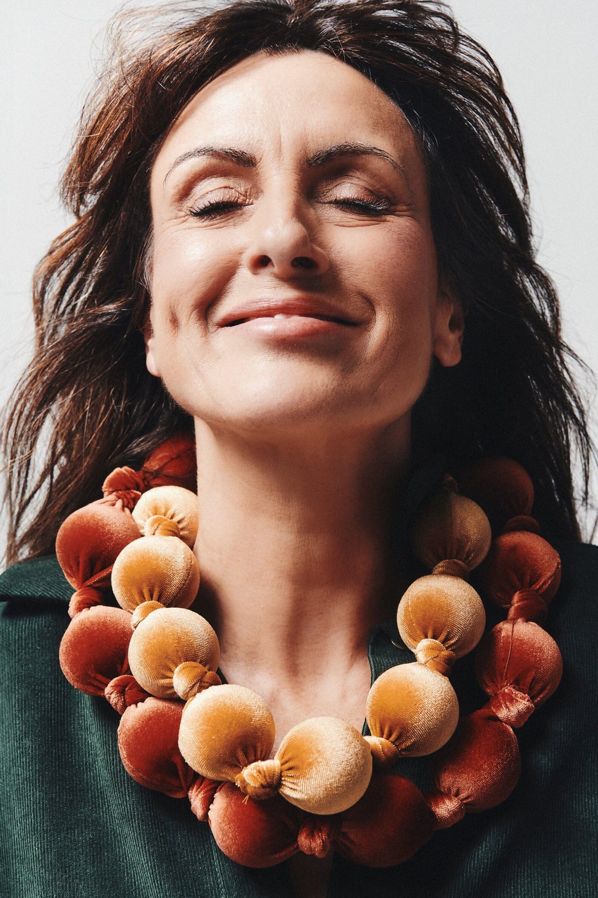 Mustard Velvet Necklace Necklaces SOY FASCINANTE 