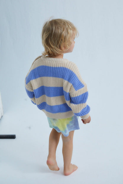 Myra Baby Jumper Natural & Lake Tahoe Stripes Sweaters The New Society 