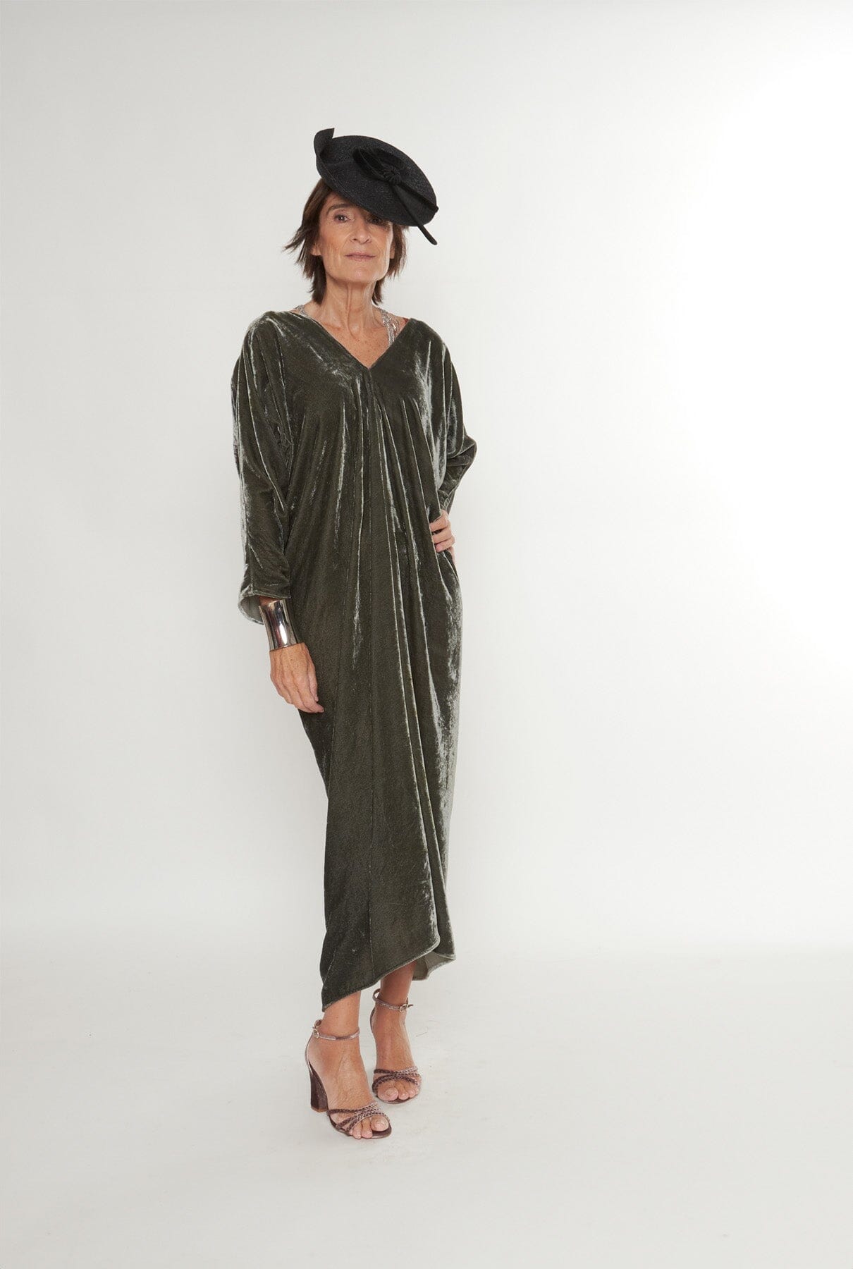 Nabucco dress grey/green Dresses Atelier Aletheia 