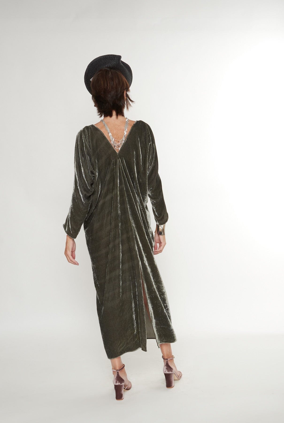 Nabucco dress grey/green Dresses Atelier Aletheia 