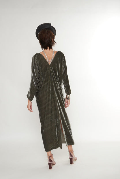 Nabucco dress grey/green Dresses Atelier Aletheia 