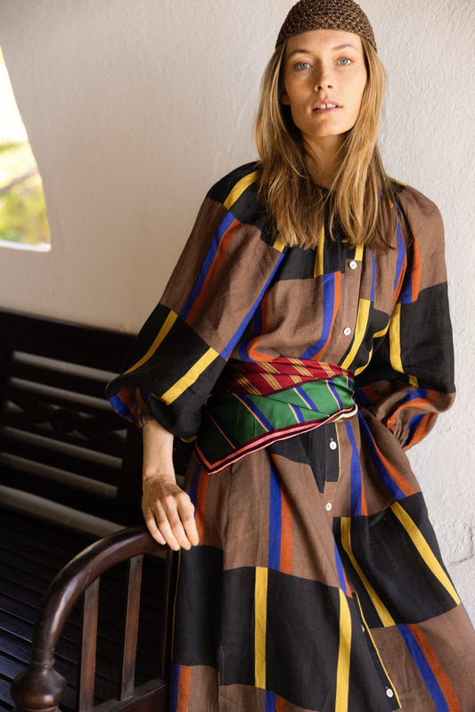 Nácar Brown Dress Dresses Maràvic 