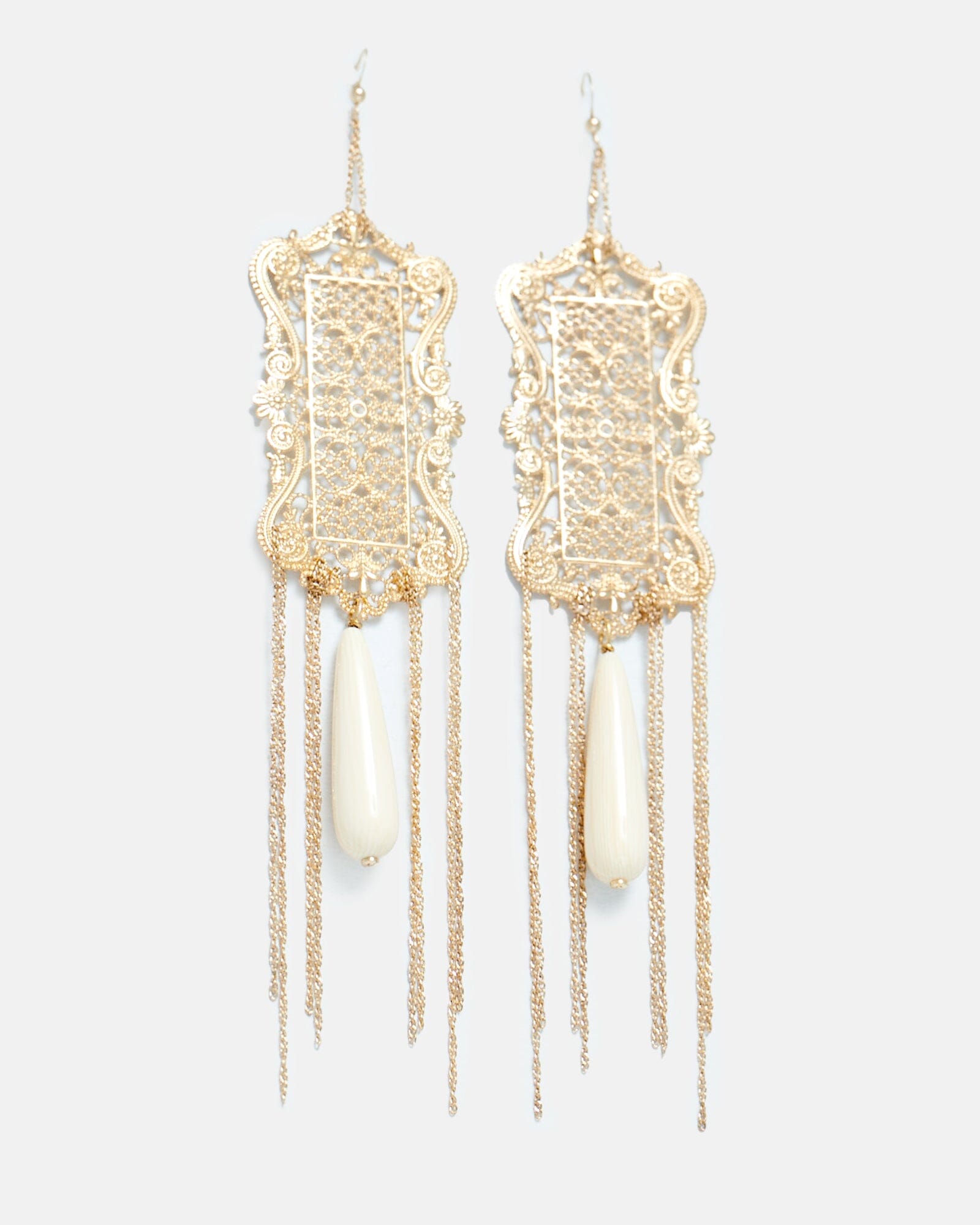 Nanda White Earrings La Morenita 