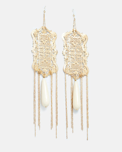 Nanda White Earrings La Morenita 