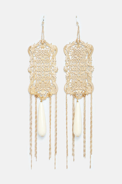 Nanda White Earrings La Morenita 