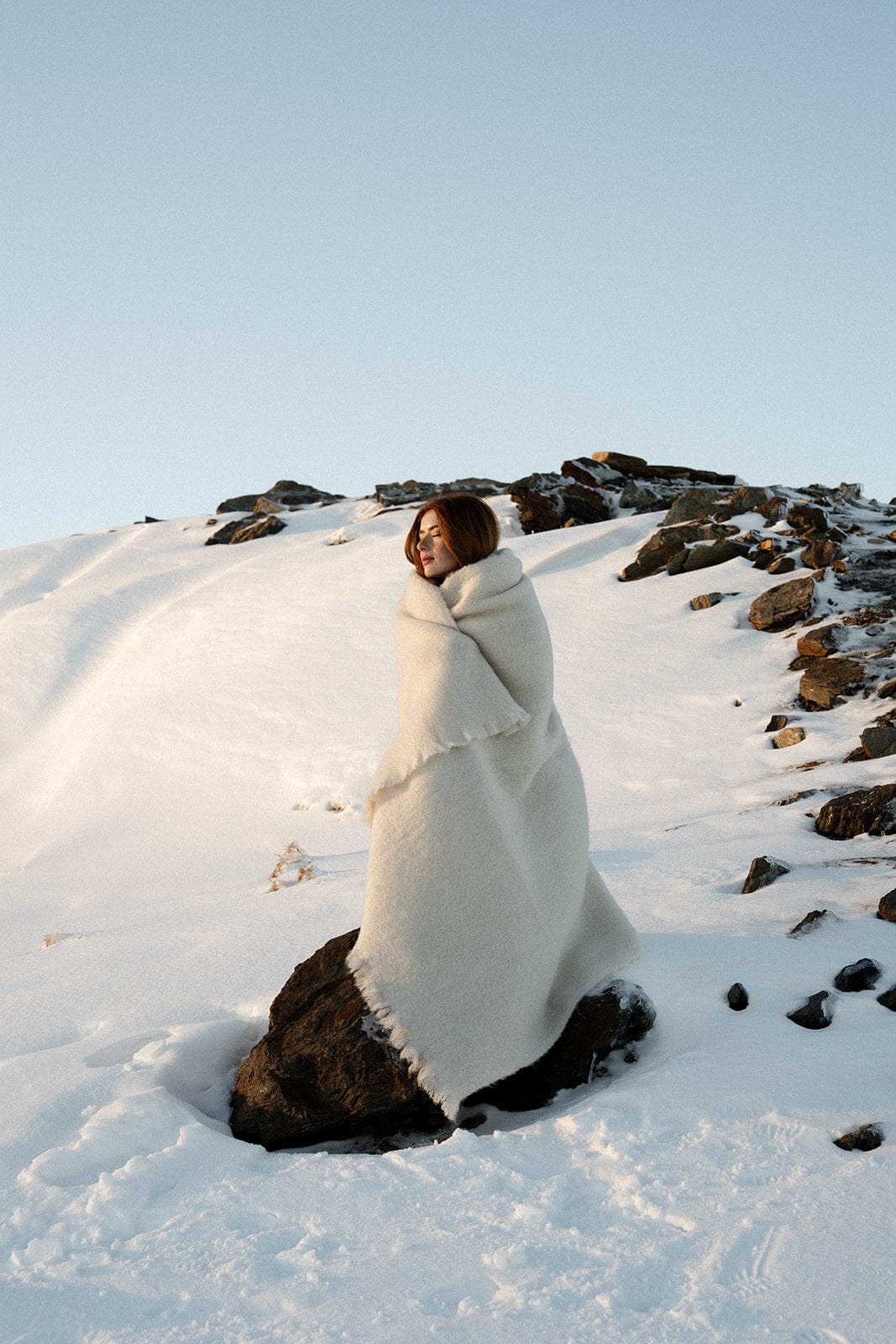 Natural Beige Mohair Blanket Accessories ELEVAA 