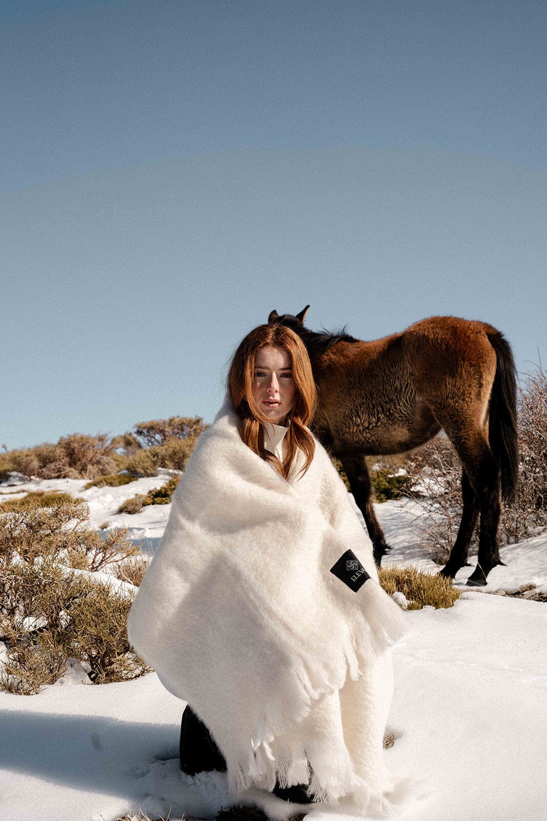 Natural Beige Mohair Blanket Accessories ELEVAA 