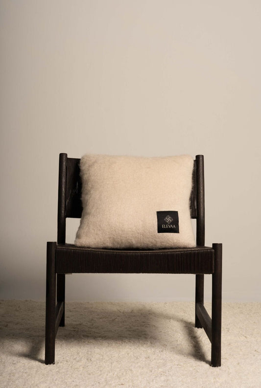 Natural Beige Mohair Cushion Cushions ELEVAA 
