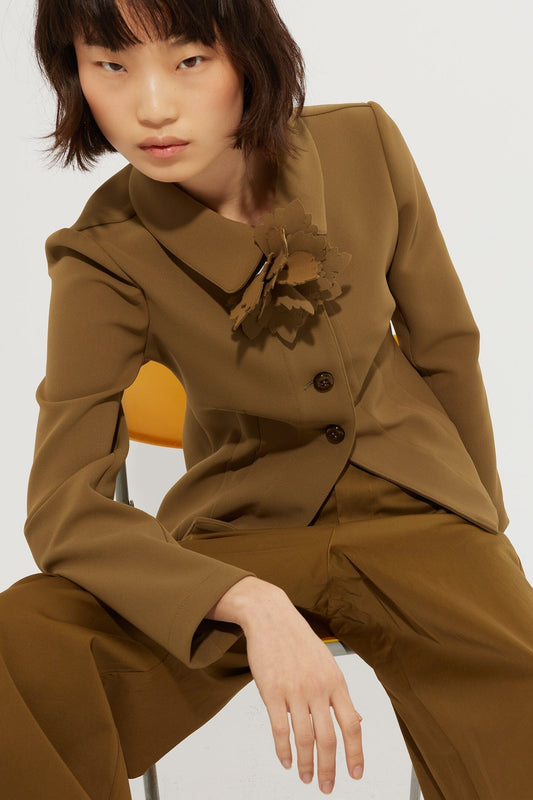 Neoprene club collar blazer Jackets Tot-Hom 