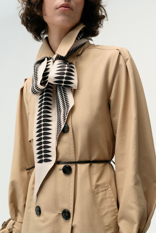 Nolita Leaf scarf white Foulards & Scarves Van Hise 