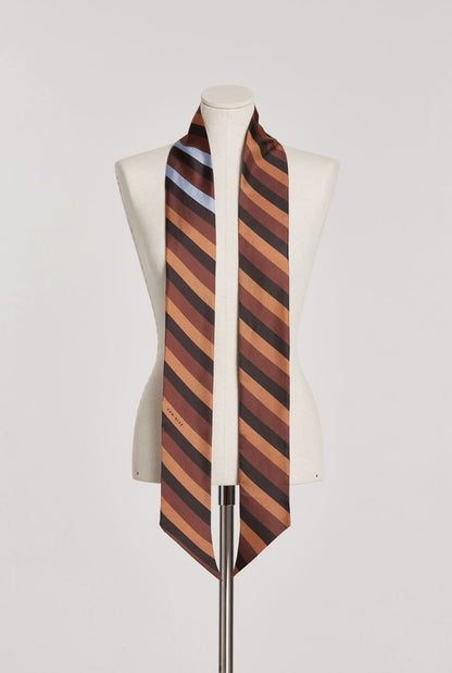 Nolita Stripe scarf cognac Foulards & Scarves Van Hise 