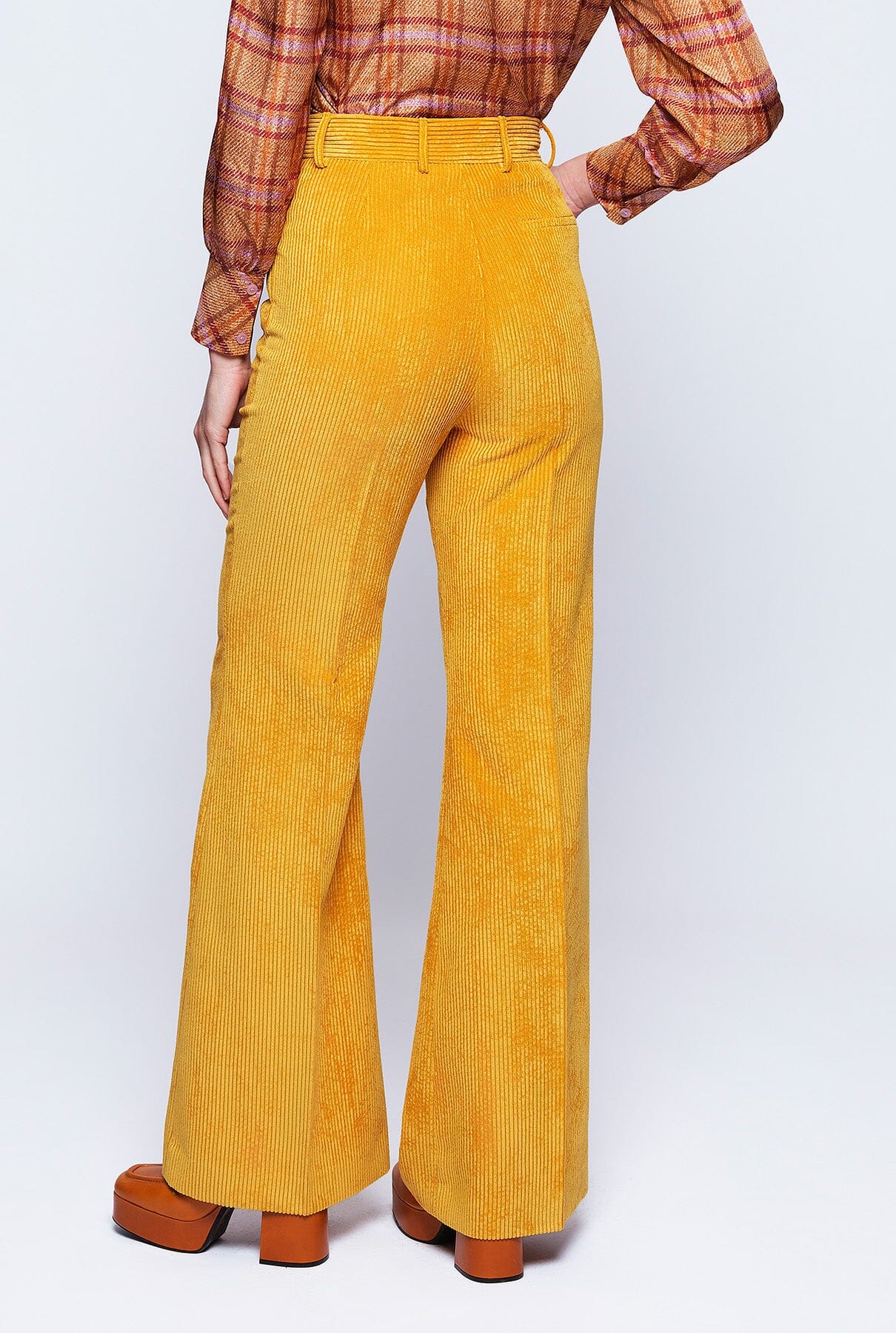 Ochre corduroy trousers Trousers Mirto 