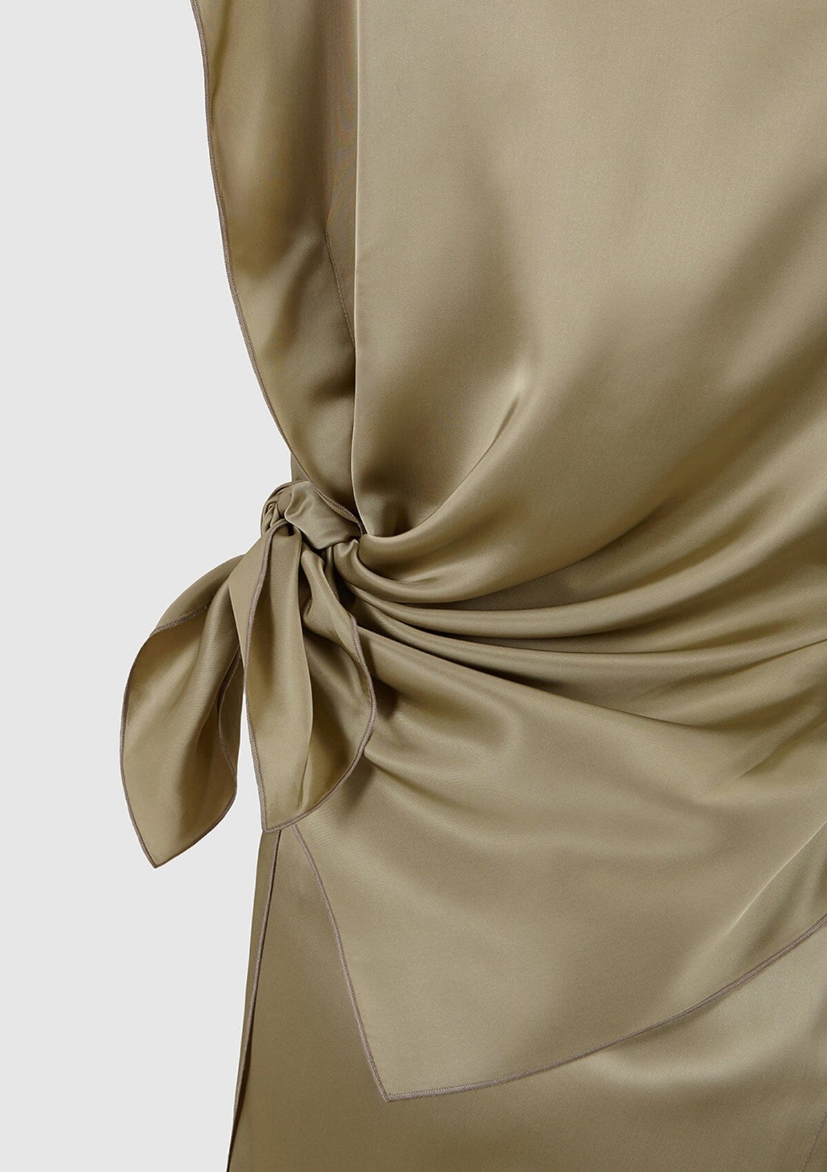 Olive green viscose 'pañoleta' dress Dresses Boscoier 