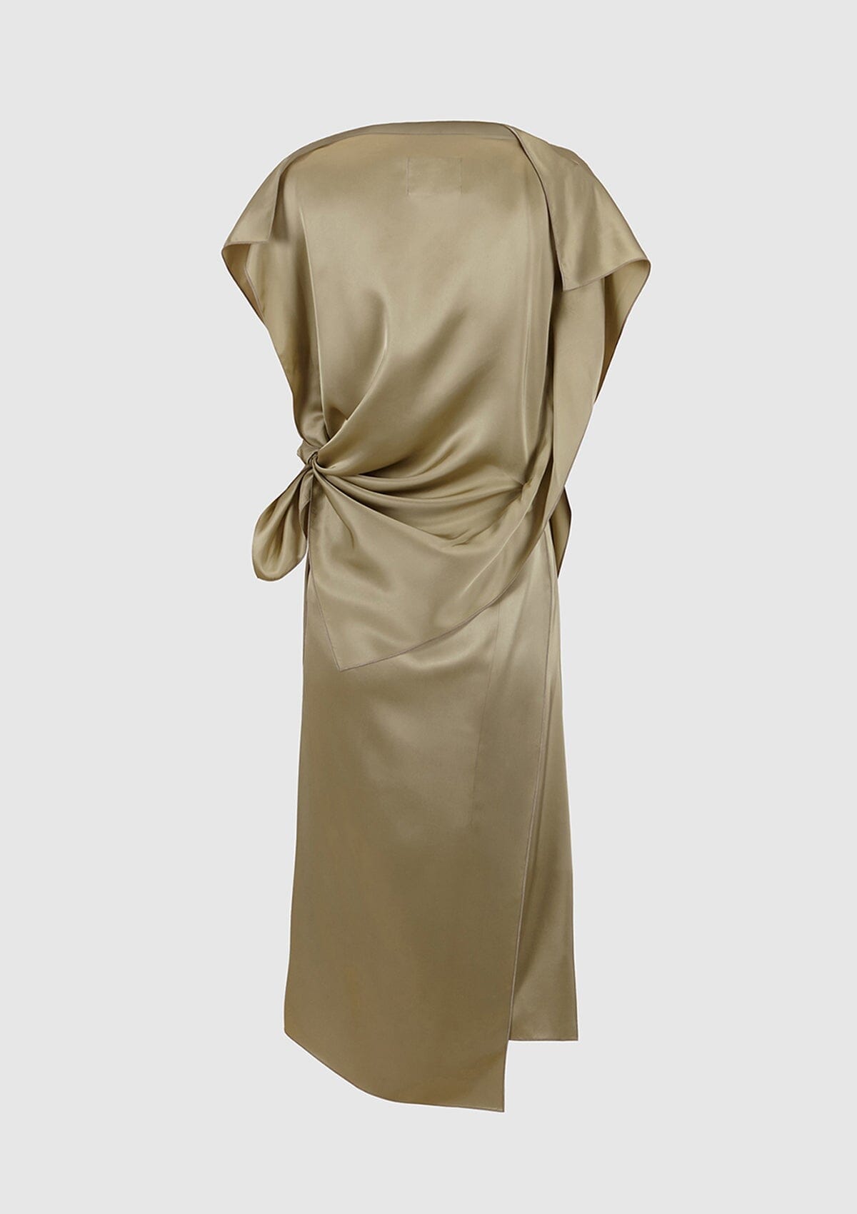 Olive green viscose 'pañoleta' dress Dresses Boscoier 