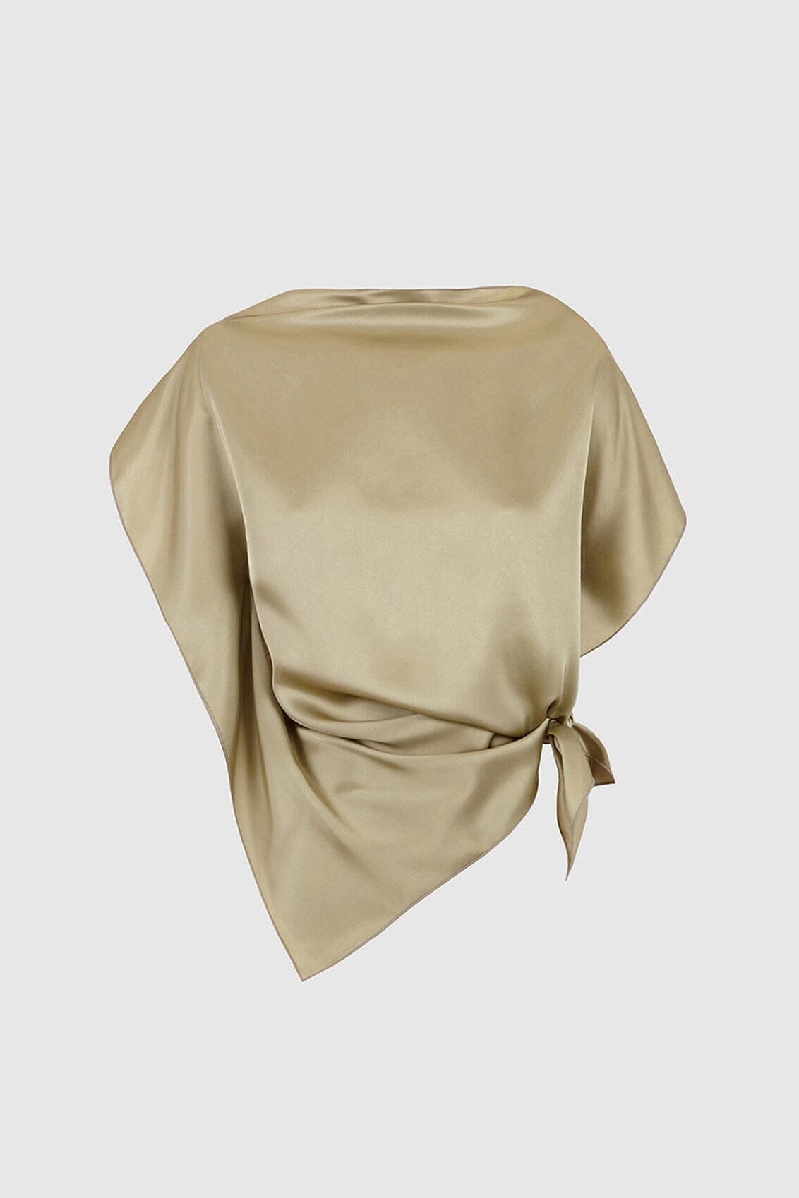 Olive green viscose 'pañoleta' top Tops and Blouses Boscoier 