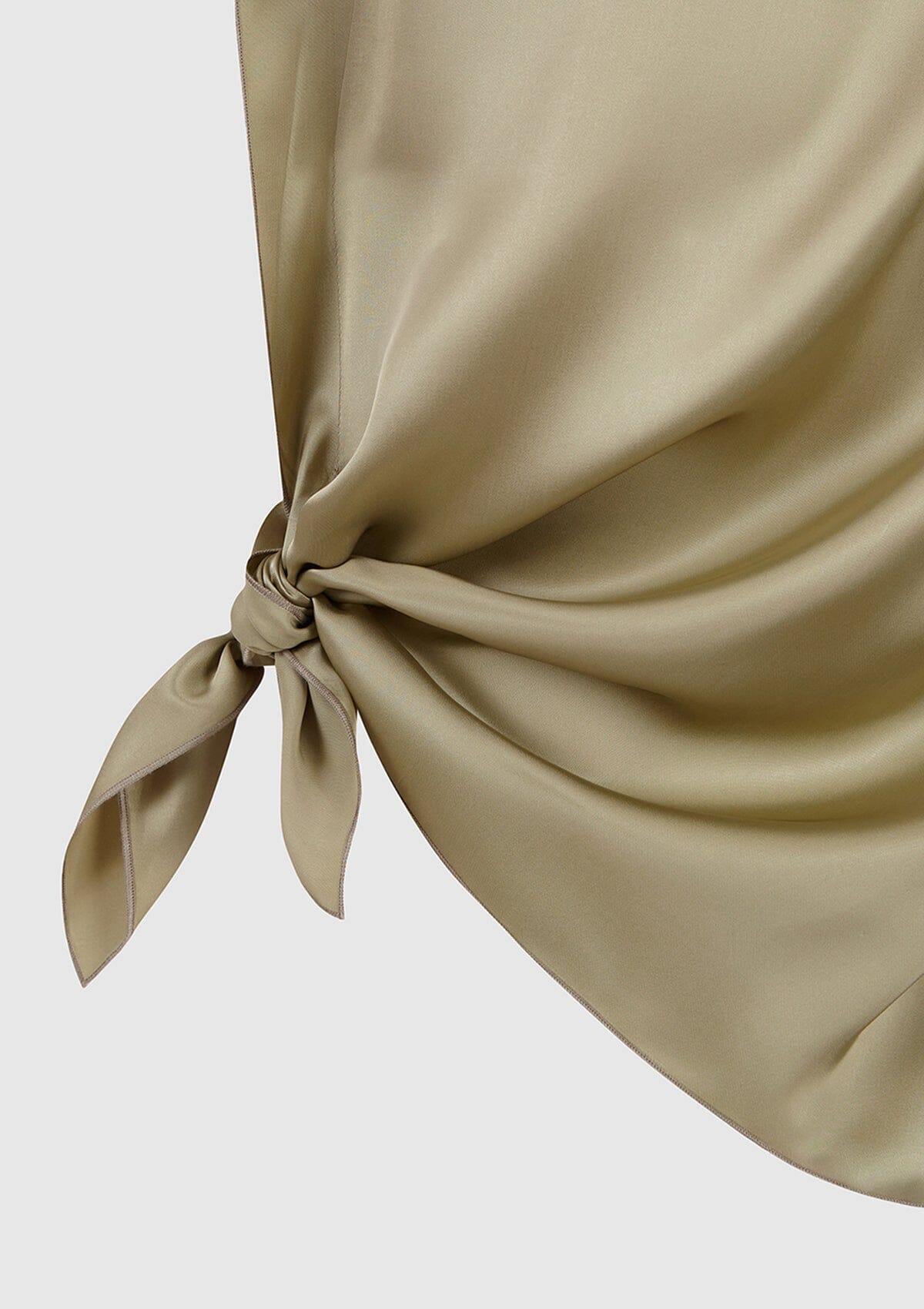 Olive green viscose 'pañoleta' top Tops and Blouses Boscoier 