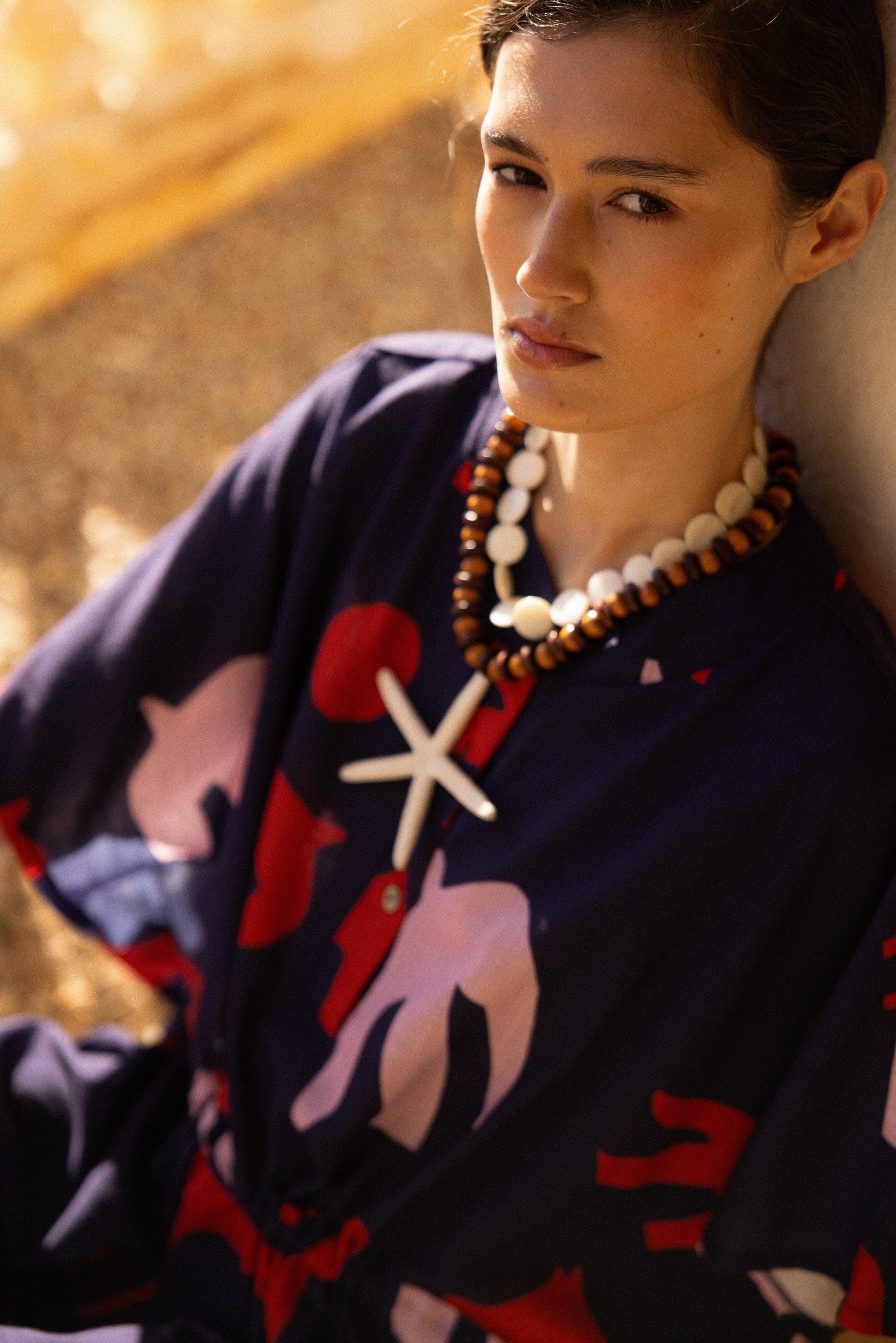 Orchie Blue Kaftan Robe Maràvic 