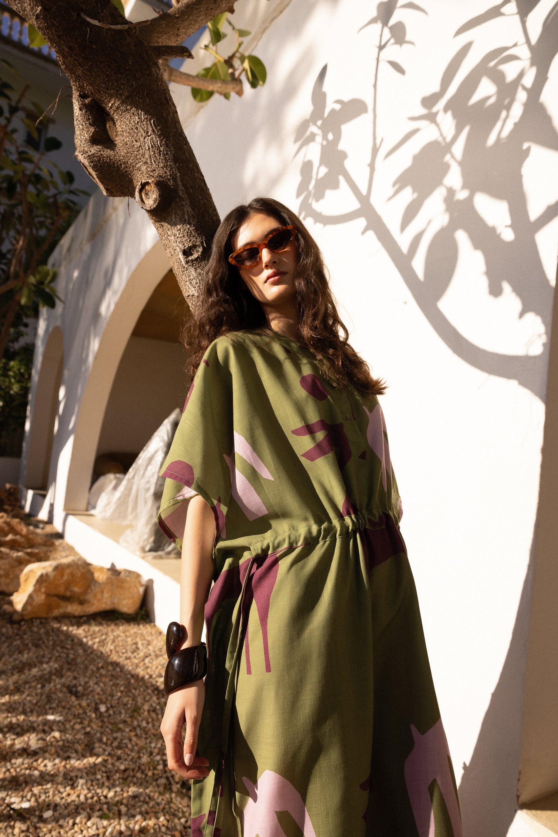 Orchie Green Kaftan Robe Maràvic 