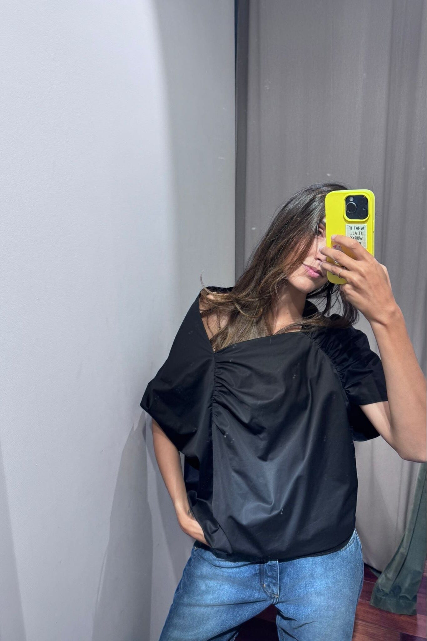 Origami Shirt Negra Shirts & Tops Iki Essentials 