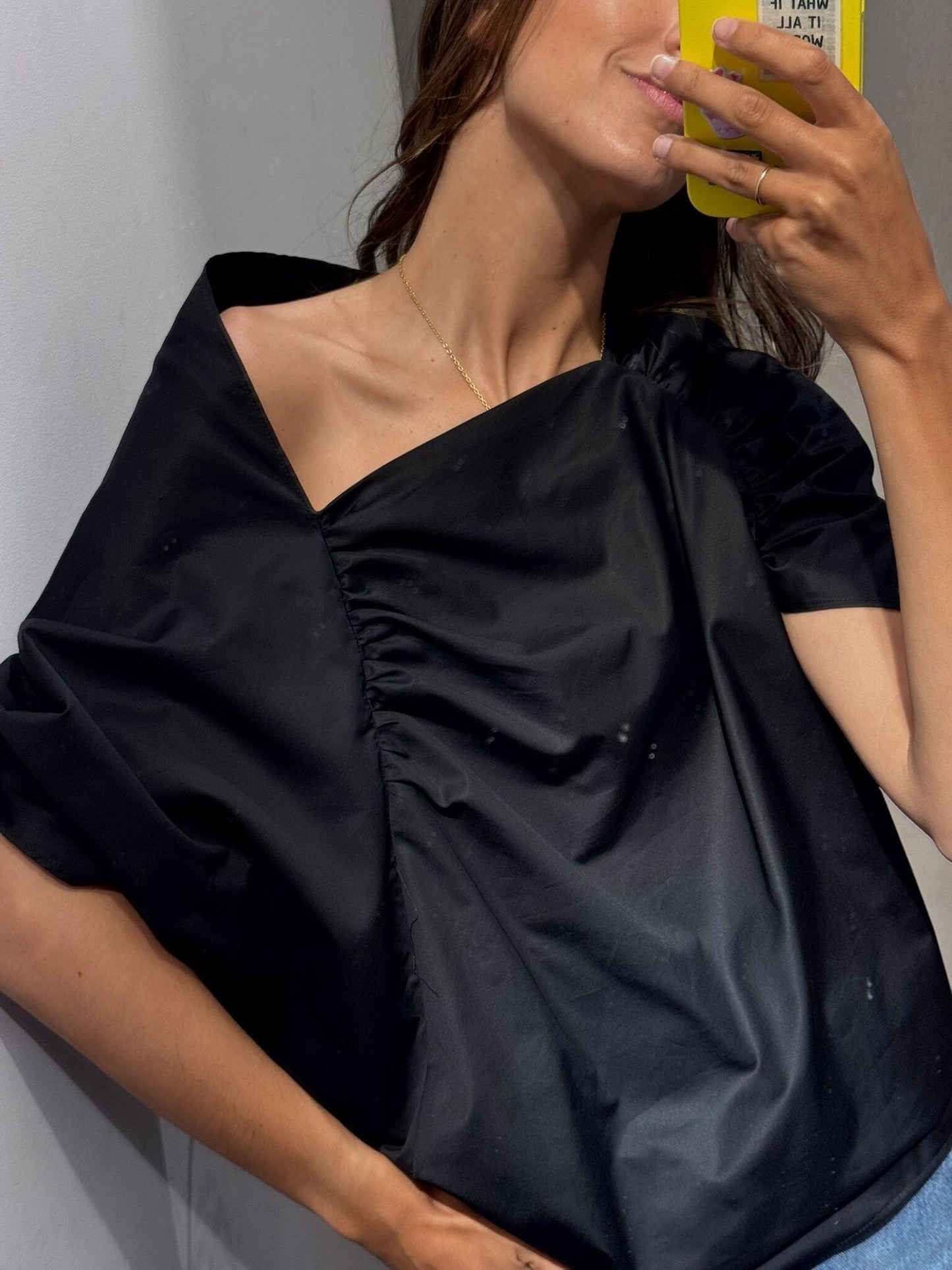 Origami Shirt Negra Shirts & Tops Iki Essentials 