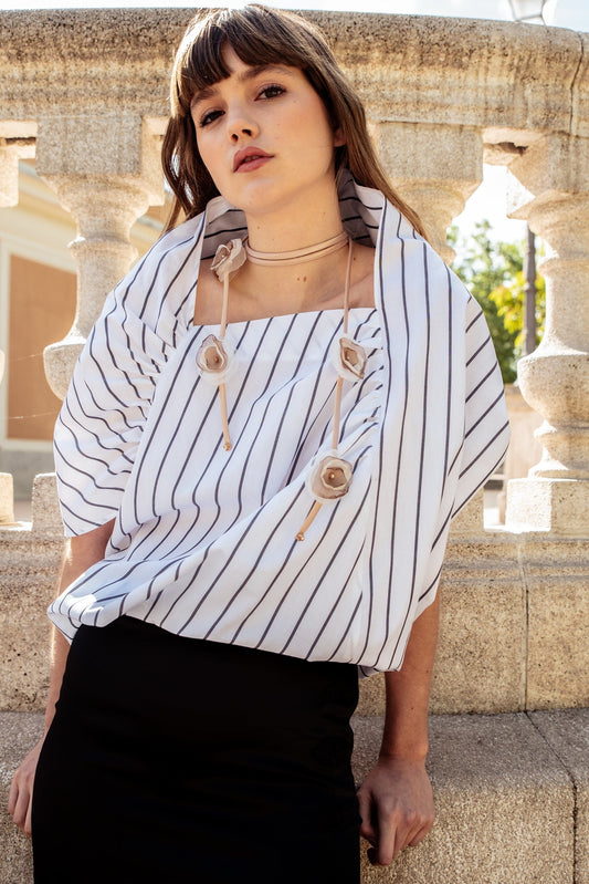 Origami Shirt Rayas Shirts & Blouses Iki Essentials 