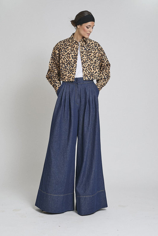 PALAZZO DENIM PINZAS Trousers Zaitegui Studio 