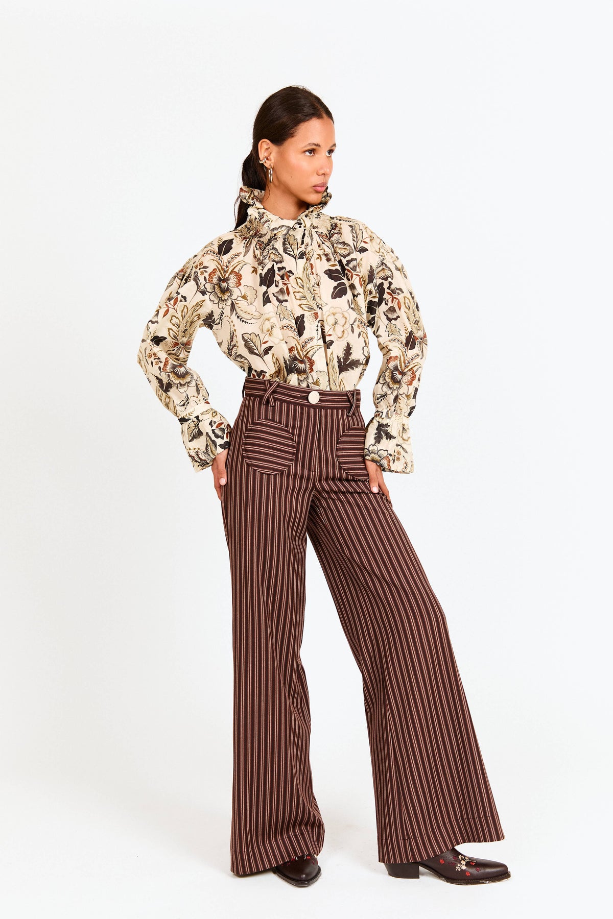 PANTALÓN ANGLET RAYA TEJA Trousers Werit 
