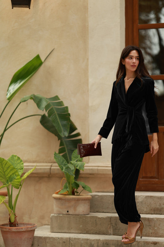 PANTALÓN BAGGY TERCIOPELO NEGRO Trousers Elisa Cortés 