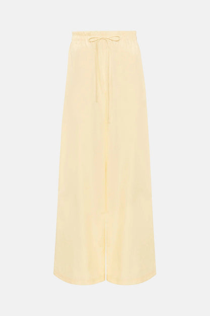 Pantalón beige de algodón cintura elástica Trousers Mirto 