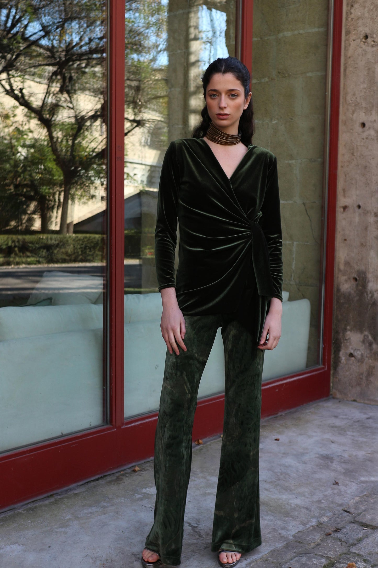 PANTALÓN CAMELIA VERDE Trousers Elisa Cortés 