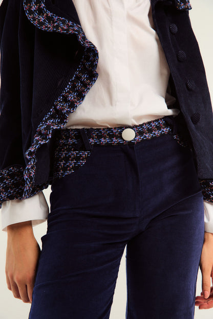 PANTALÓN CARDIN PANA AZUL Werit 