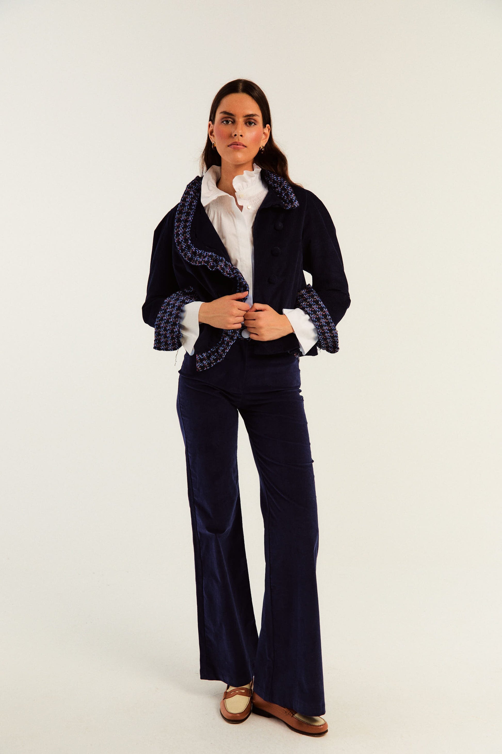 PANTALÓN CARDIN PANA AZUL Werit 