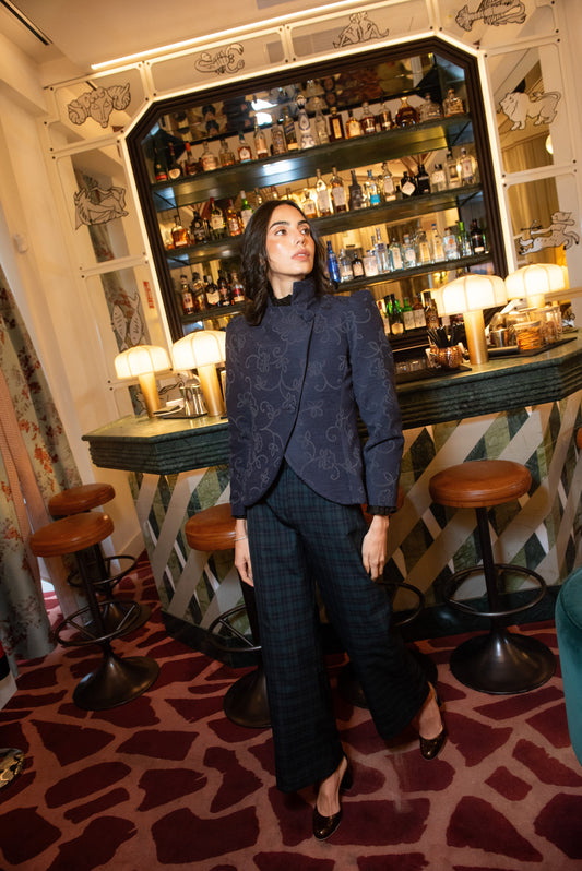 Pantalón Chestnut Cuadros Verde y Azul Trousers IPA BRAND 