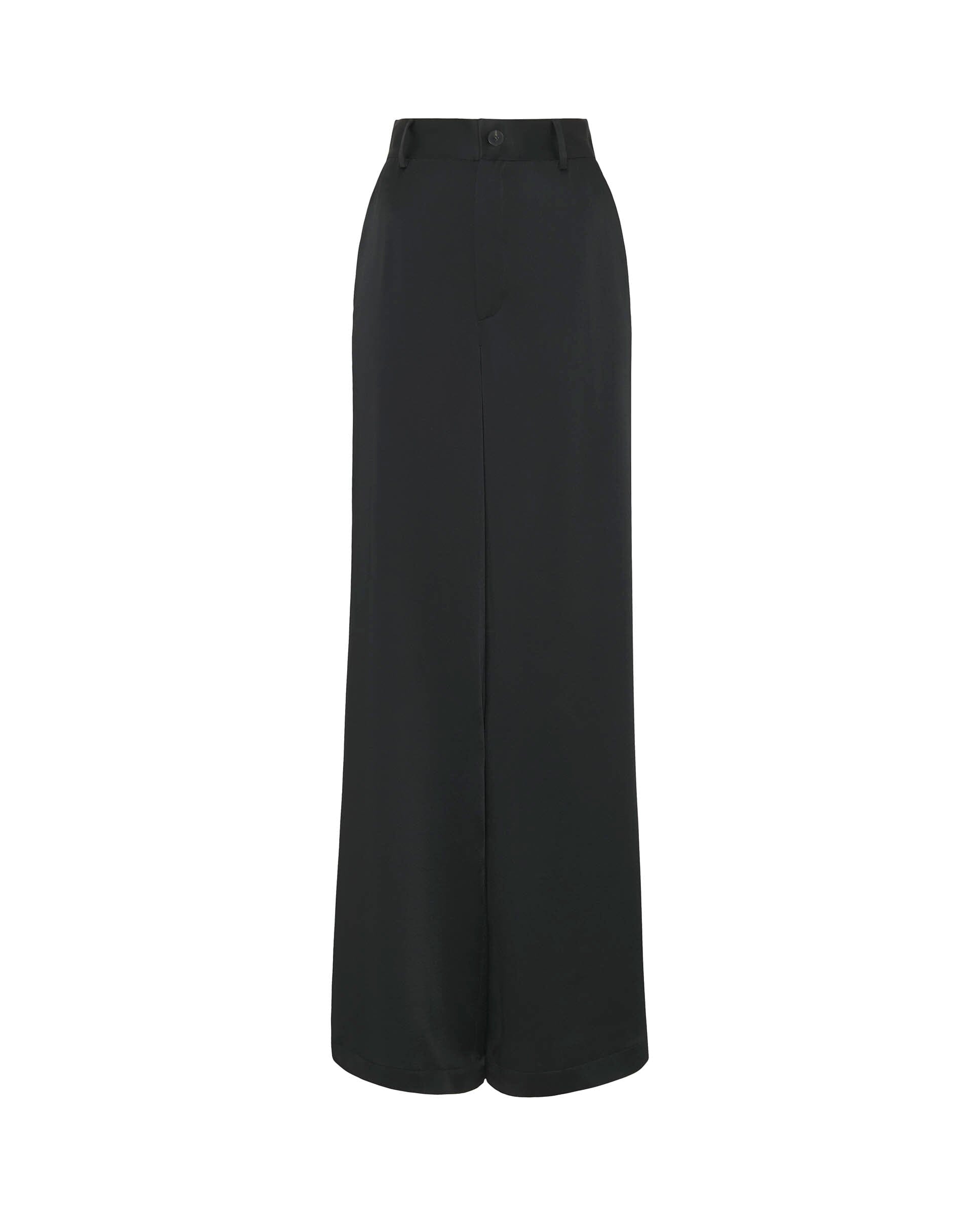 Pantalón de traje negro en satén Trousers Mirto 