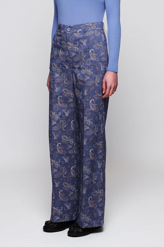 Pantalón denim estampado paisley · Mirto