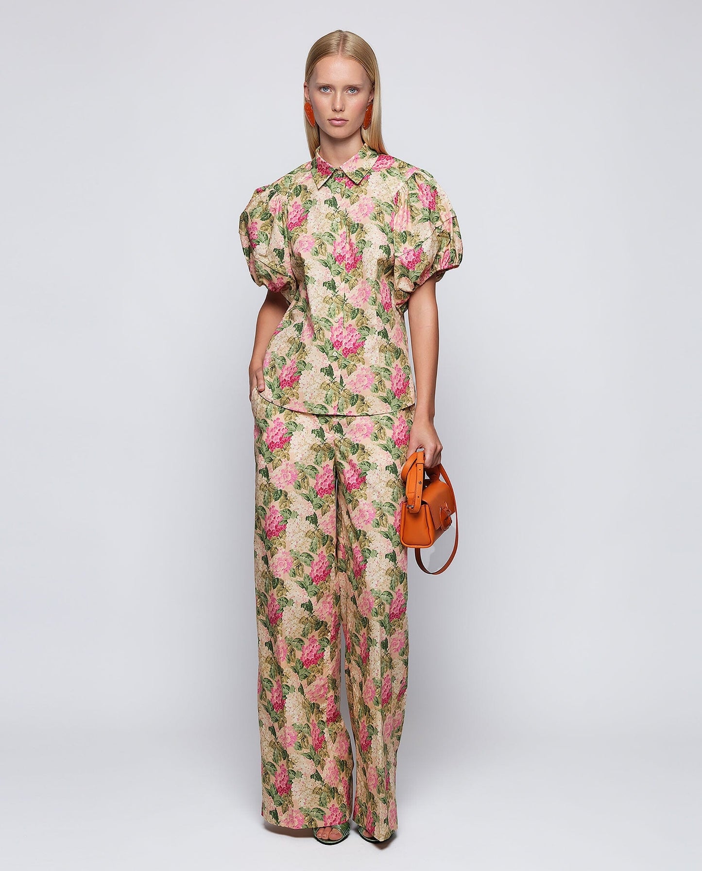 Pantalón estampado floral de algodón Trousers Mirto 