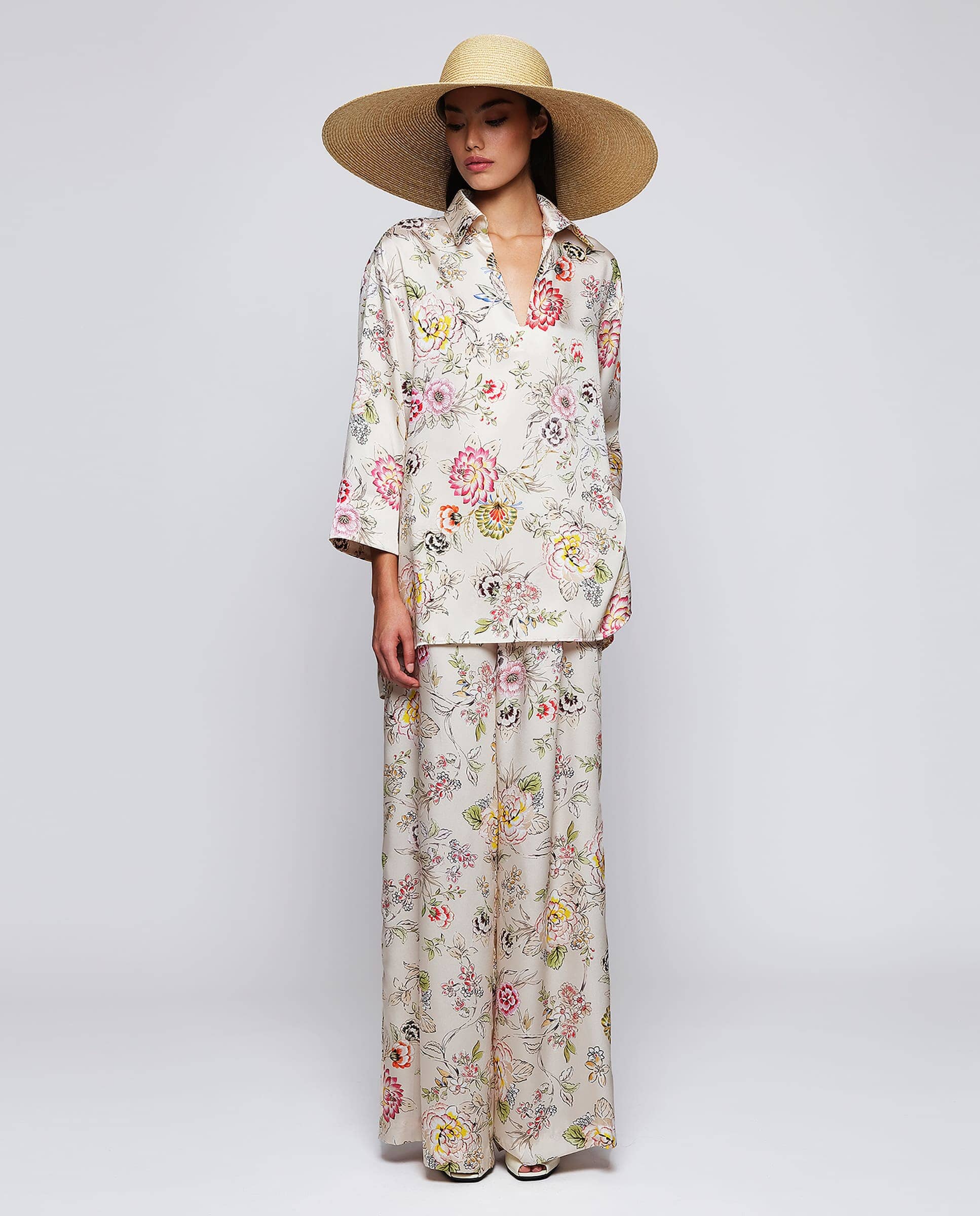 Pantalón fluido estampado floral Trousers Mirto 