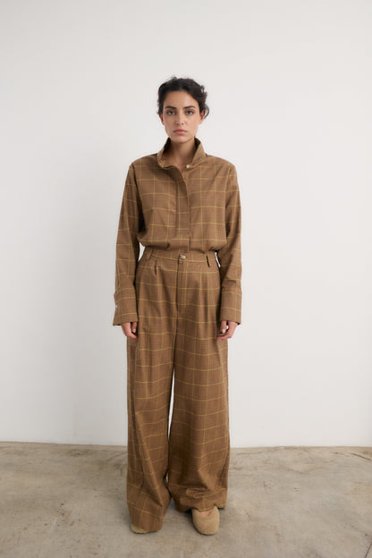 Pantalón Frank cuadro beige Trousers Galcon Studio 