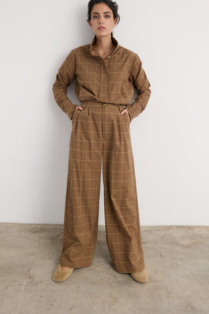 Pantalón Frank cuadro beige Trousers Galcon Studio 