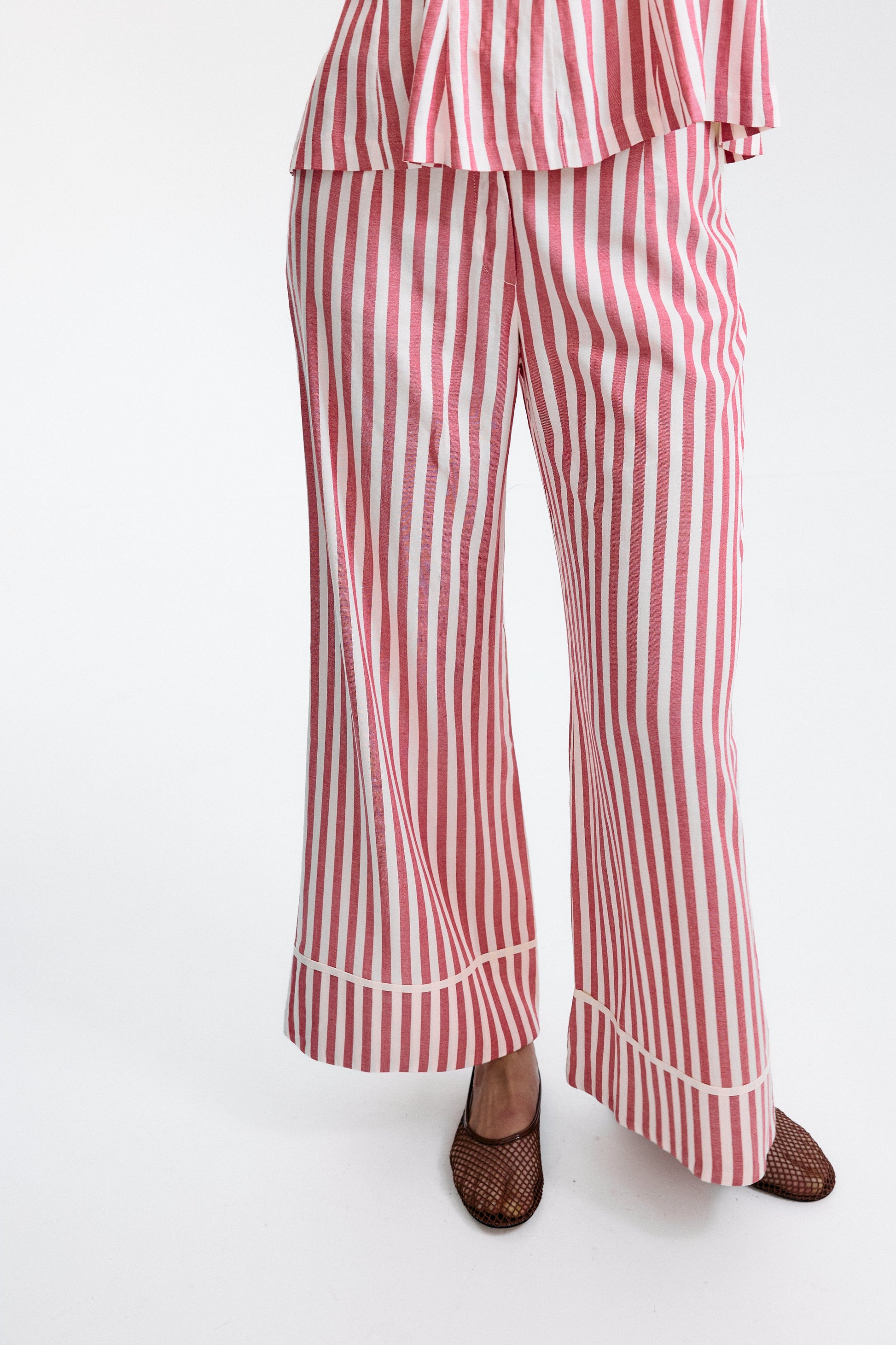 Pantalón Gelosia Rayas Blanco y Rojo Trousers IPA BRAND 