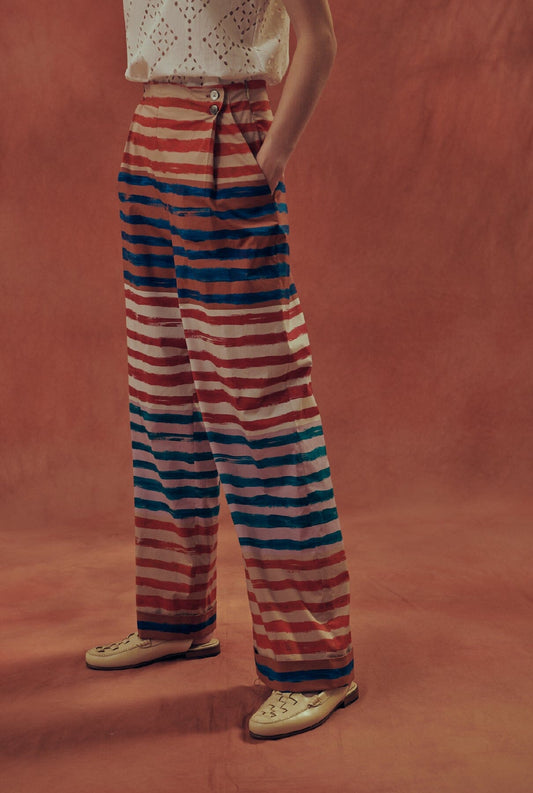 Pantalon marinero algodón estampado "Marrakech” Trousers AILANTO 