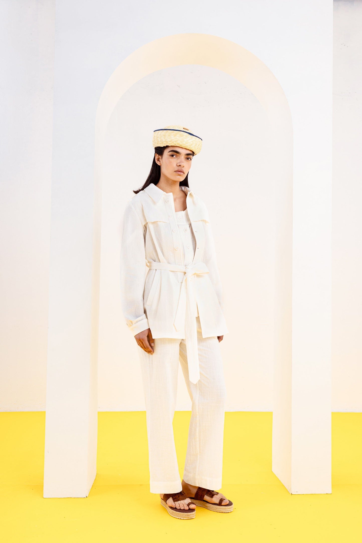 PANTALÓN MARINERO BLANCO Trousers SOY FASCINANTE 