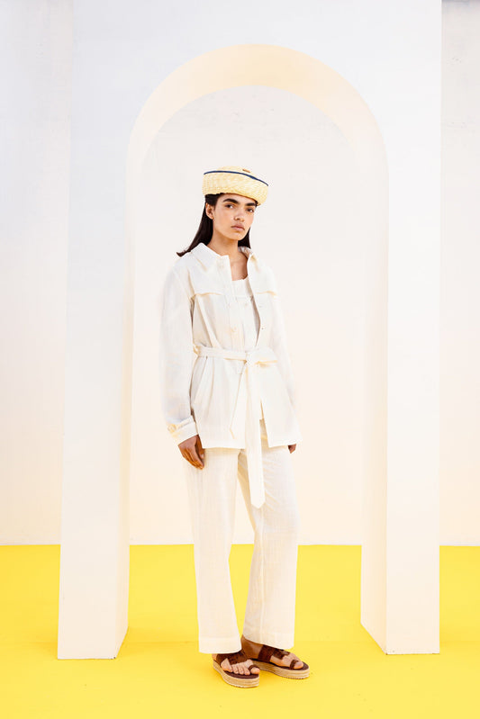 PANTALÓN MARINERO BLANCO Trousers SOY FASCINANTE 