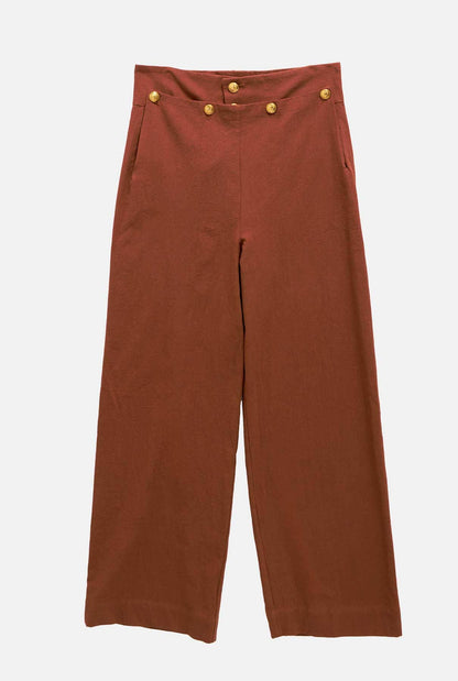 PANTALÓN MARINERO MARRÓN Trousers SOY FASCINANTE 