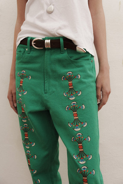 PANTALÓN MEMPHIS VERDE Trousers Himba Collection 